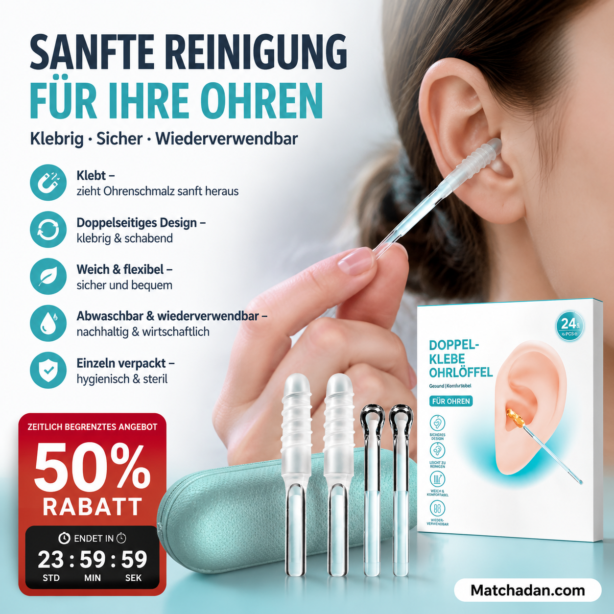 đ⨠Klebestäbchen zur Ohrreinigung