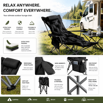 Verstellbarer Outdoor-Klappstuhl ☀️🏕️