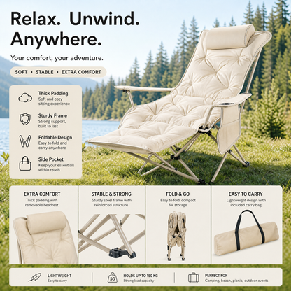 Verstellbarer Outdoor-Klappstuhl ☀️🏕️