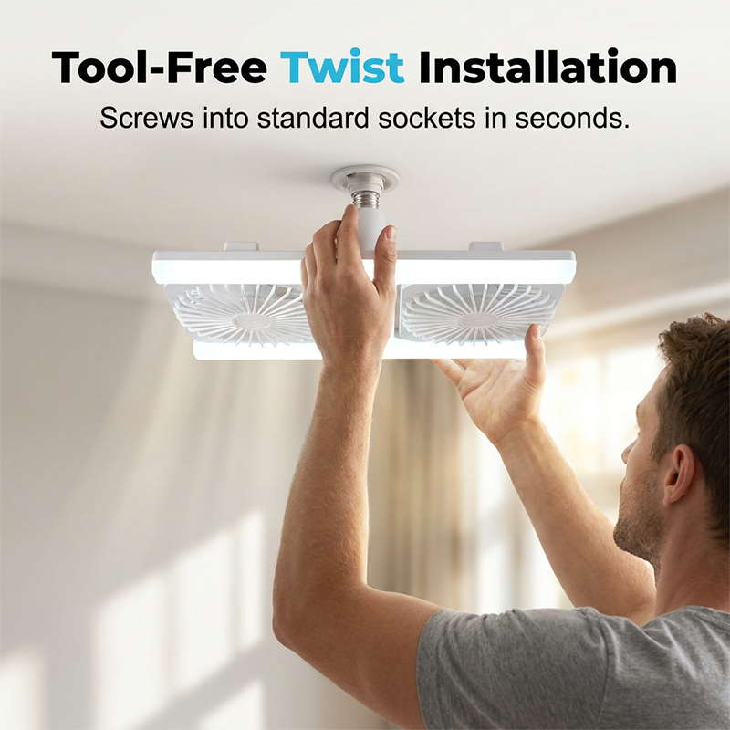 50% RABATT 💡🌀 LED Deckenventilator E27