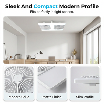50% RABATT 💡🌀 LED Deckenventilator E27