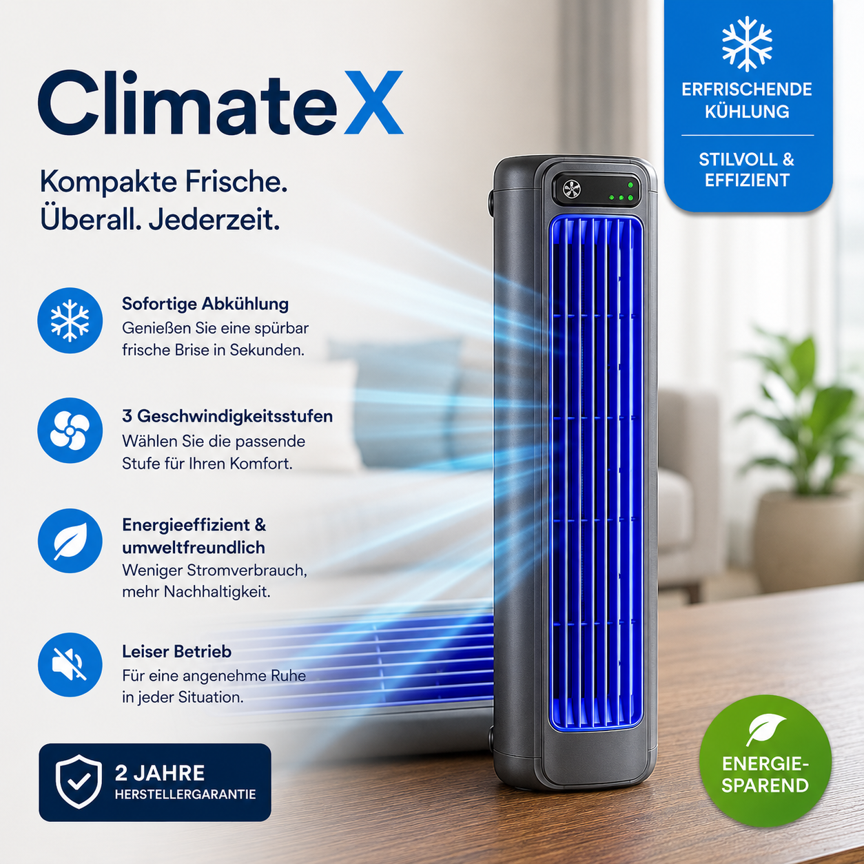 50% RABATT ❄️🌞 ClimateX™ Luftkühler