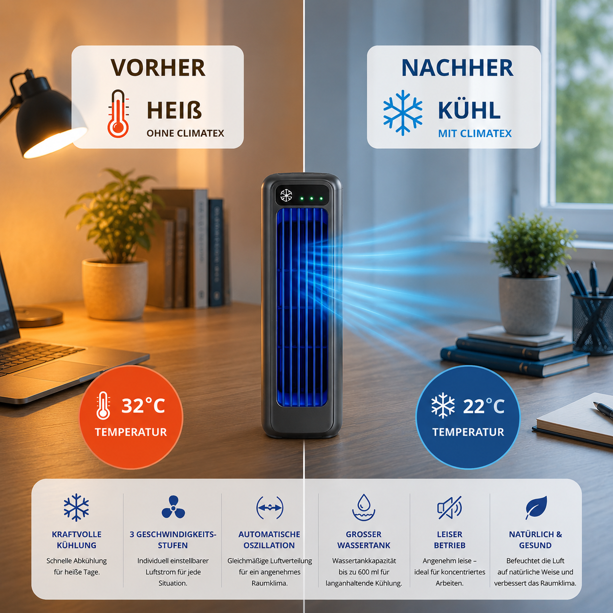 50% RABATT ❄️🌞 ClimateX™ Luftkühler