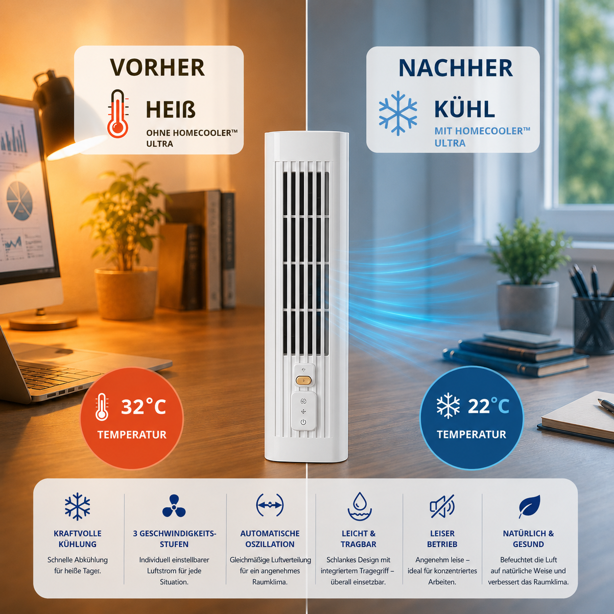 50% RABATT  ❄️🌞 HomeCooler™ Ultra Luftkühler