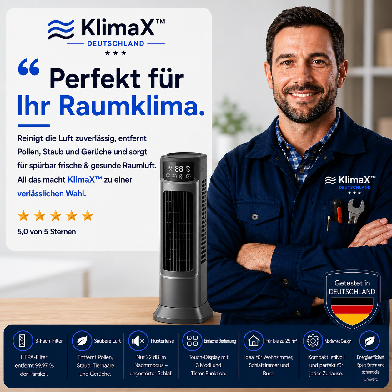 50% RABATT ❄️🌞 KlimaX™ Mini Luftkühler