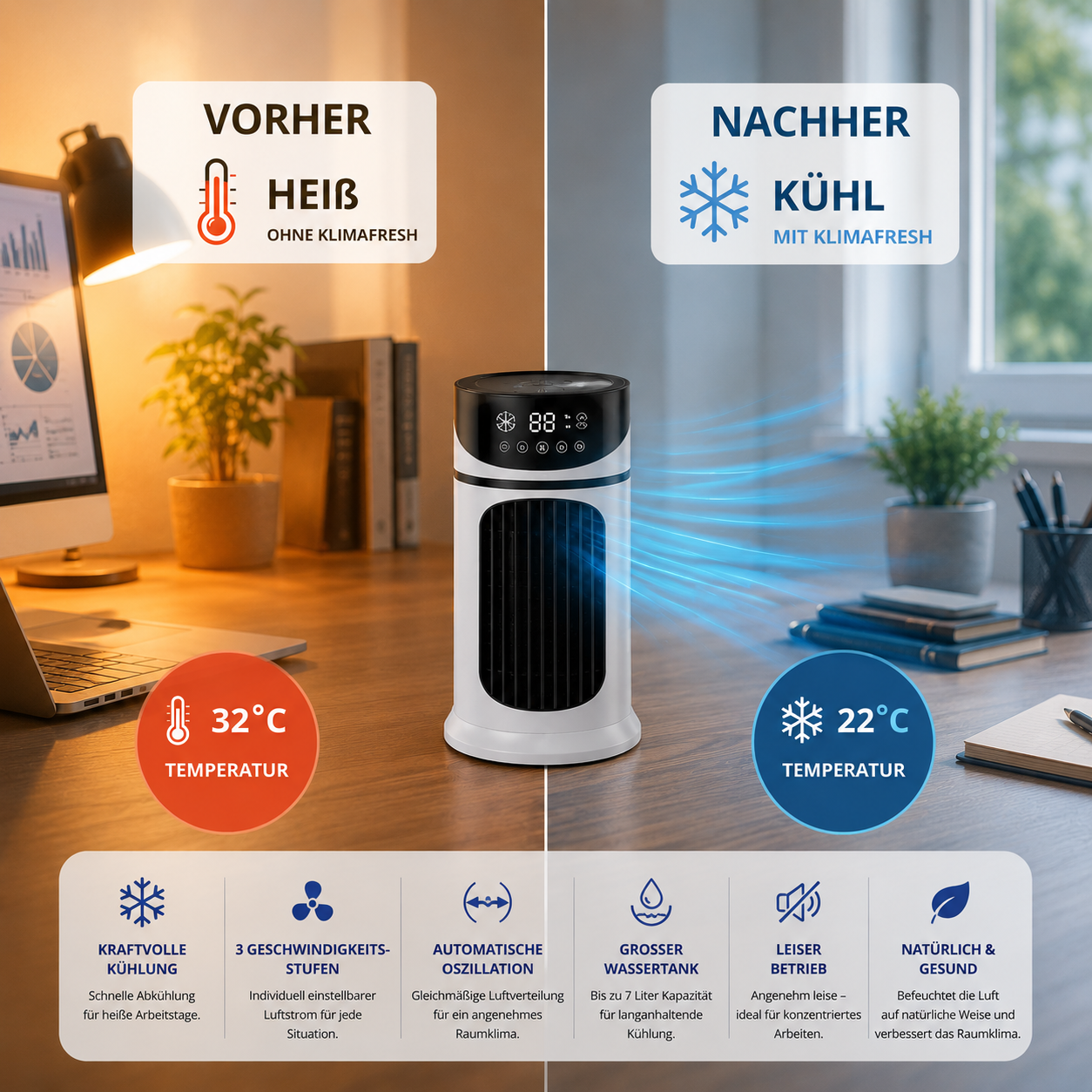 50% RABATT ❄️🌞 NanoChill Pro Luftkühler