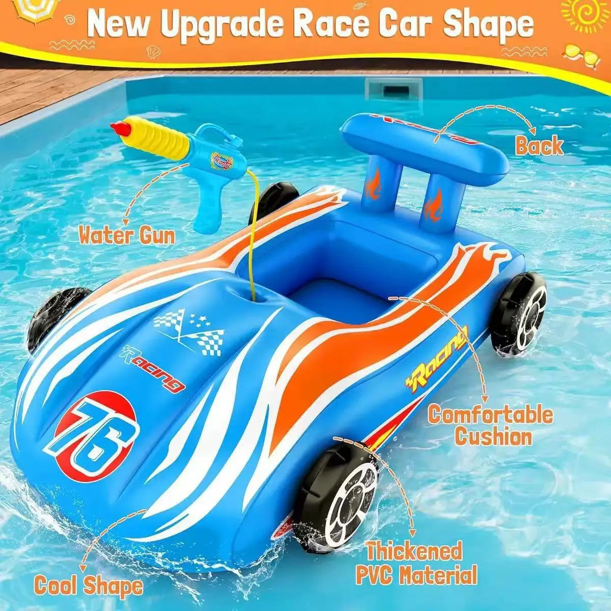 50% RABATT 🚗💦 Rennwagen Pool-Schwimmring