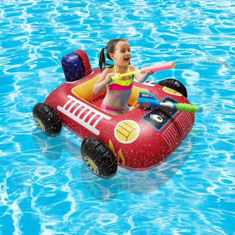 50% RABATT 🚗💦 Aufblasbarer Rennwagen-Schwimmring