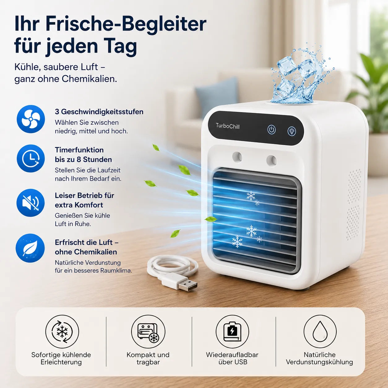 50% RABATT ❄️💧  MiniTurboChill™ Luftkühler