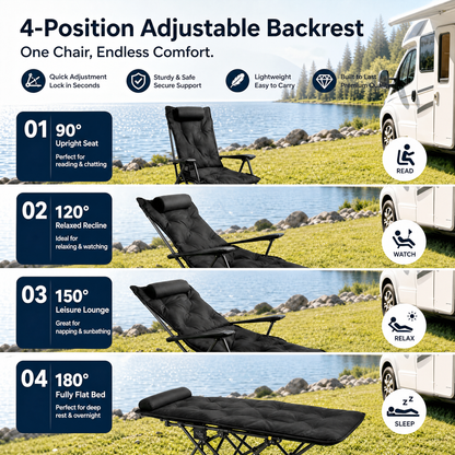 Verstellbarer Outdoor-Klappstuhl ☀️🏕️