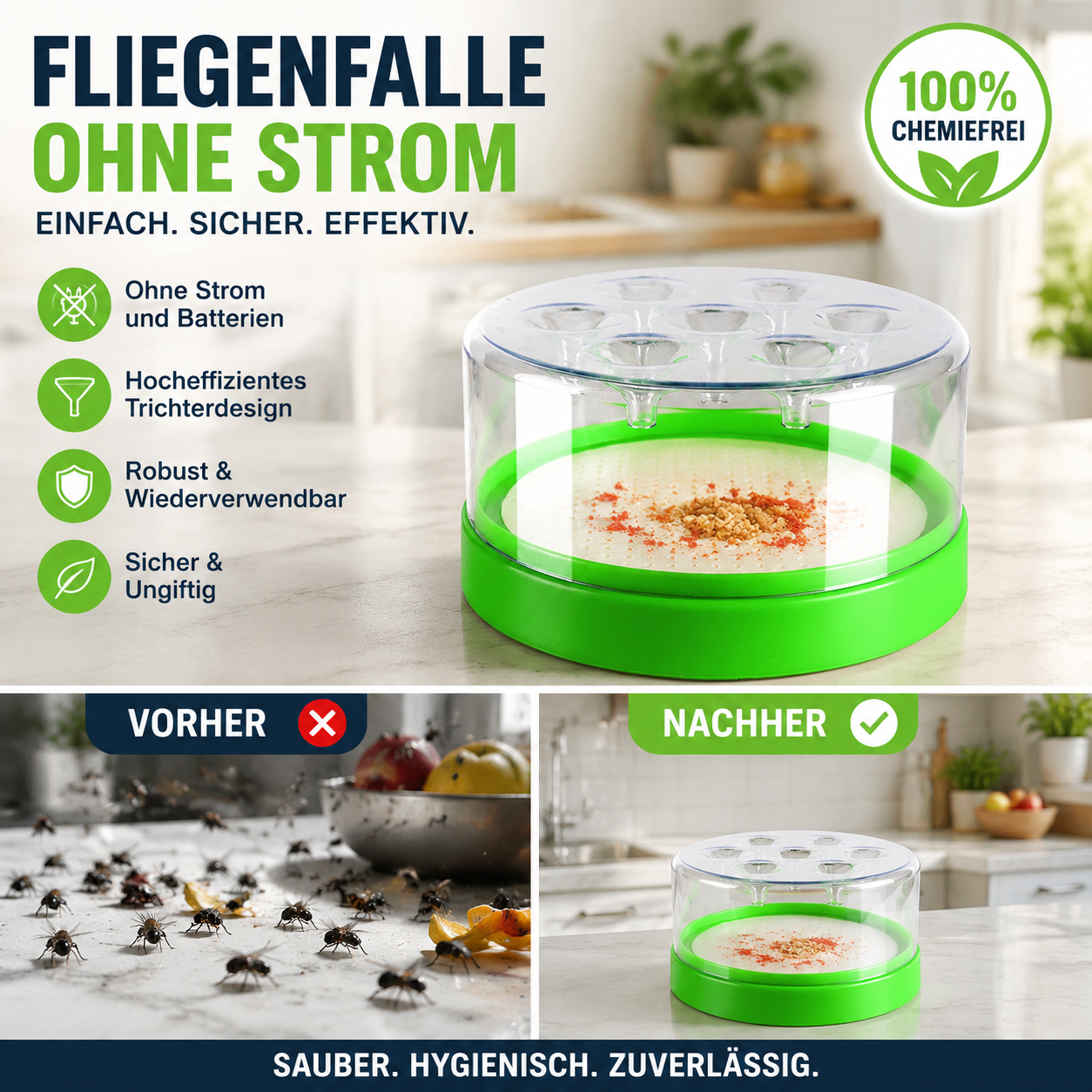 Wiederverwendbare Fliegenfalle 🪰✨