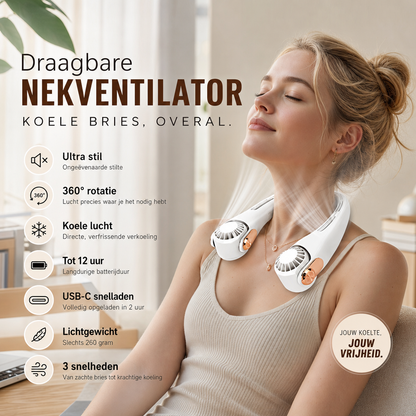 50% RABATT  🌬️☀️ Tragbarer Nackenventilator
