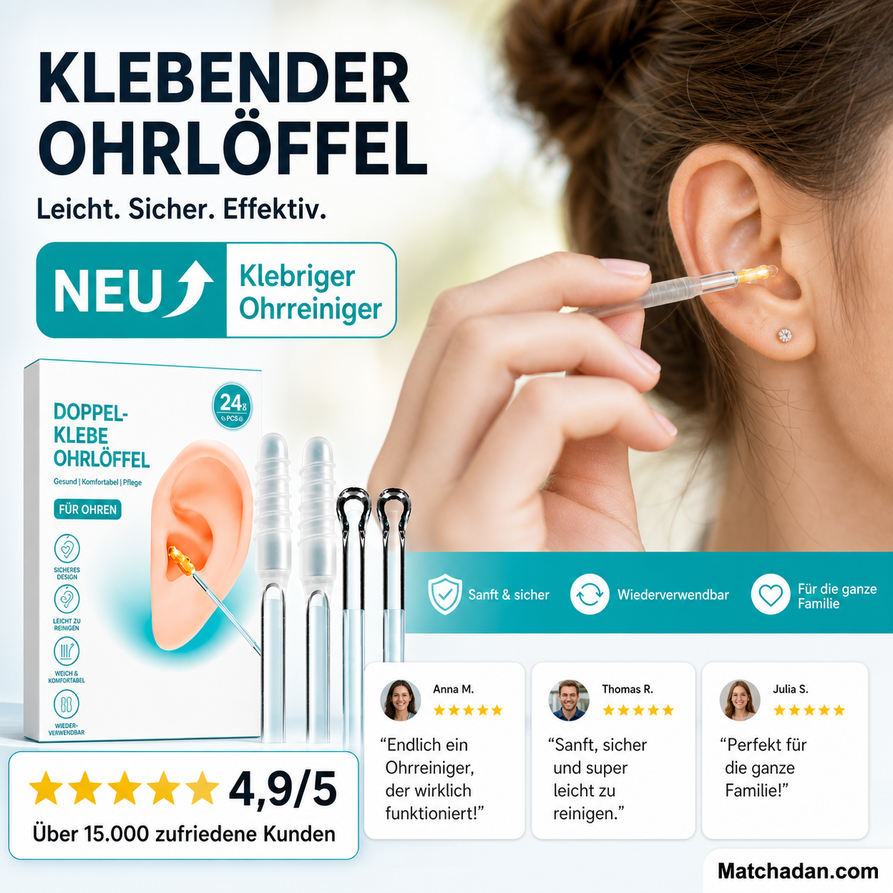 👂✨ Klebestäbchen zur Ohrreinigung