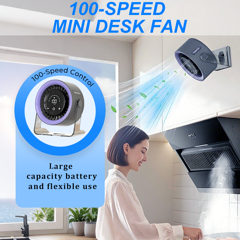 50% RABATT 🌀📊  Mini Tischventilator LED