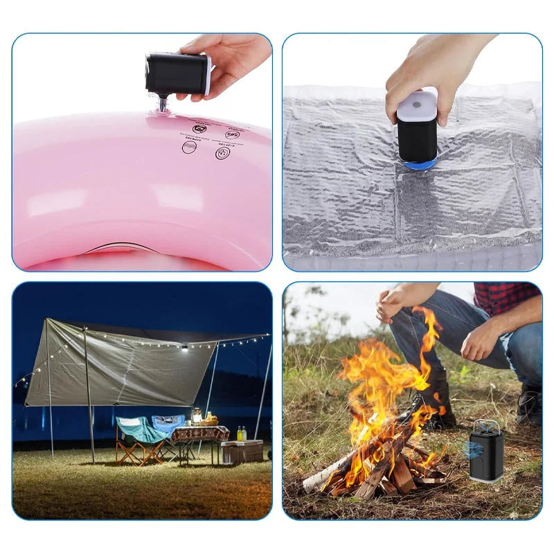 ⛺💨 Wiederaufladbare Camping-Luftpumpe