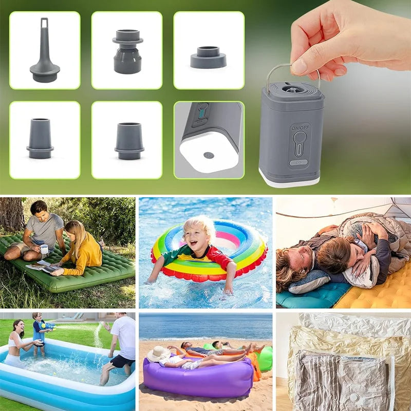 ⛺💨 Wiederaufladbare Camping-Luftpumpe